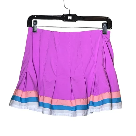 Lilly Pulitzer Loren Luxletic UPF 50  Amethyst Stripe Hem Pleat Skort (S)