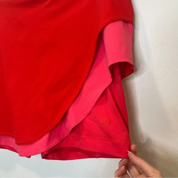 Lululemon asymmetrical layered high rise tennis skirt