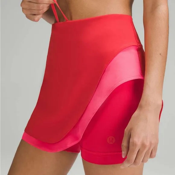 Lululemon asymmetrical layered high rise tennis skirt