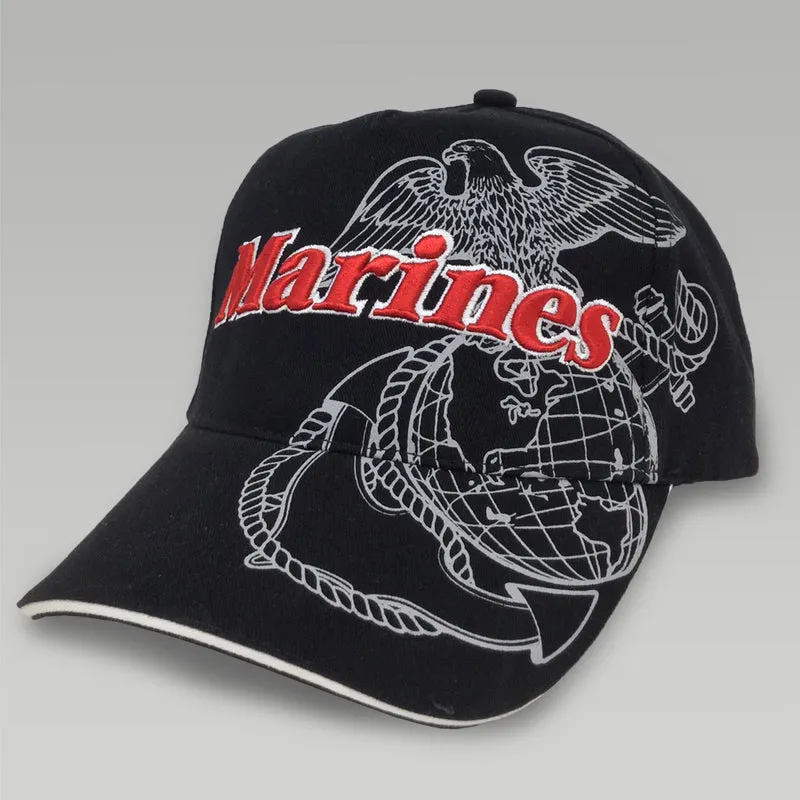 Marines Side Bill Hat (Black)
