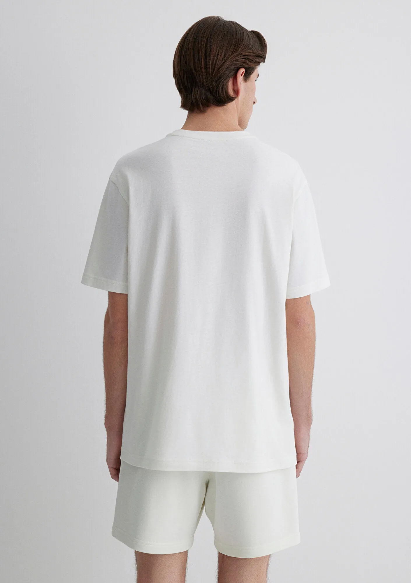 Mavi Tennis Logo Printed Ecru T-Shirt
