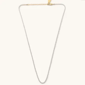 Micro Tennis Necklace Gold
