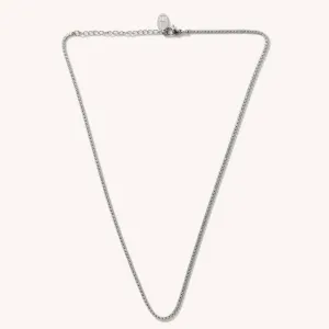 Micro Tennis Necklace Silver
