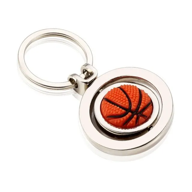 Mini Basketball Shape Decoration Keychai