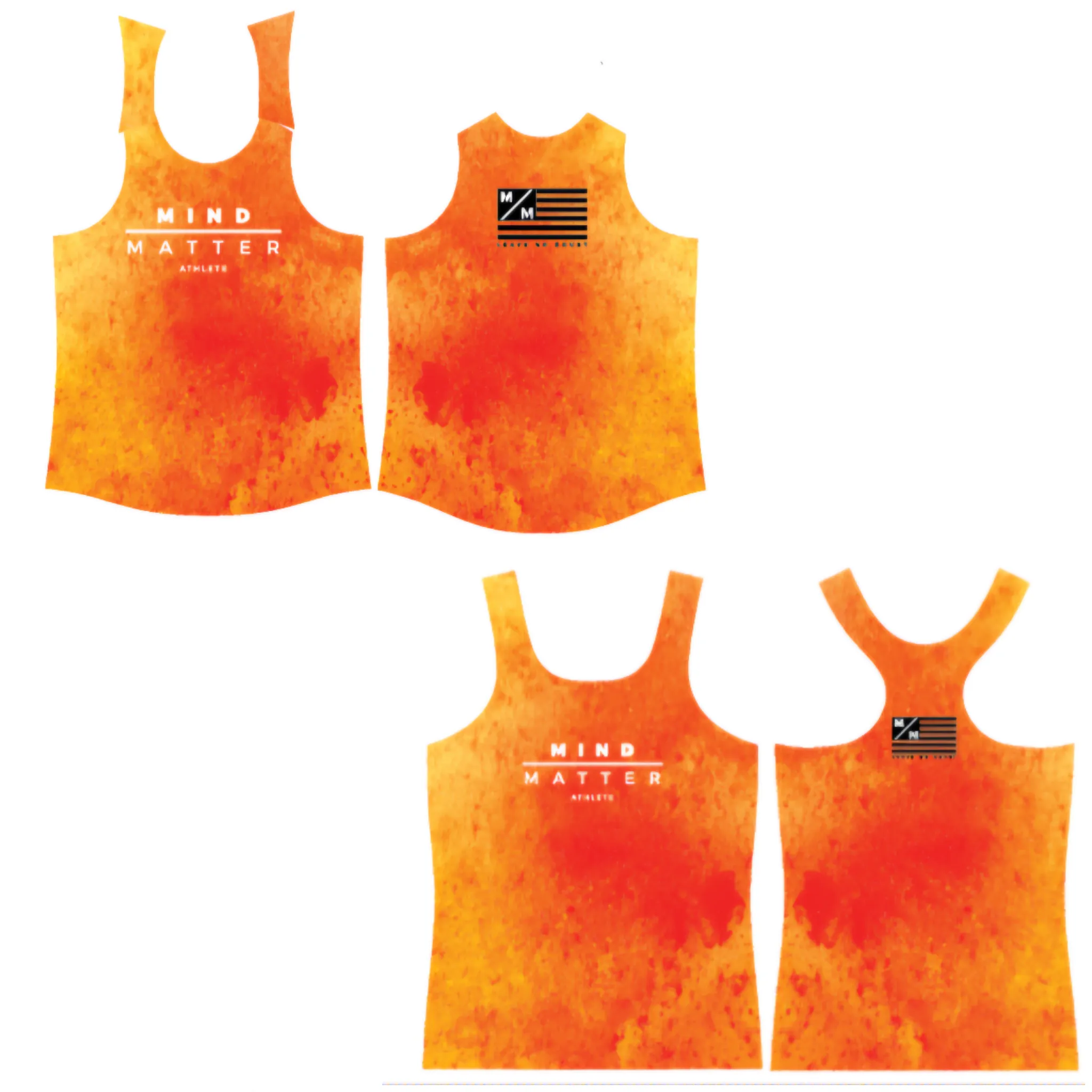 M/M Orange Blast - Performance Running Singlet