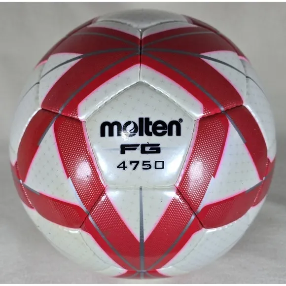 Molten FG4750 Soccer Ball Futbol Sz 5 Red White Silver ELITE Competition NEW