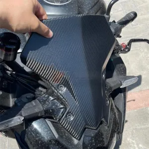 Motorcycle Windshield WindScreen Front Fairing in Carbon Fiber 100% For Kawasaki Z900 2020 2023    -