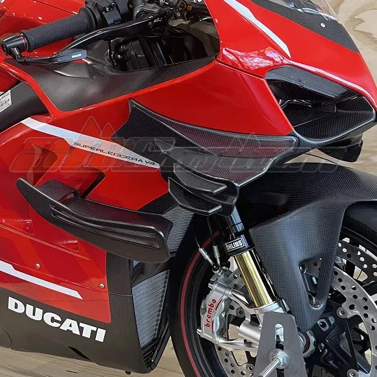 Motorcycle Winglets Wing Kits Air Deflector For Ducati Superbike Panigale V4 V4s 2020-2021 Full Carbon Fiber 100%