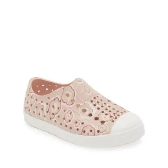 Native Shoes Jefferson Pink Poppy Floral Slip On Tennis Little Girl Size 13 NWT