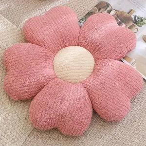 New Flower Shaped Throw Pillow Butt Cushion Plush Floor Pillow Seating Cushions Decor Plush Pillow for Bedroom Sofa Chair