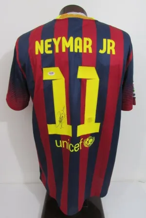 Neymar Signed Autographed Barcelona Soccer Jersey (PSA/DNA COA)