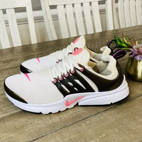Nike Air Presto GS 'WHITE PINK BLAST' Athletic Sneakers 5 Youth