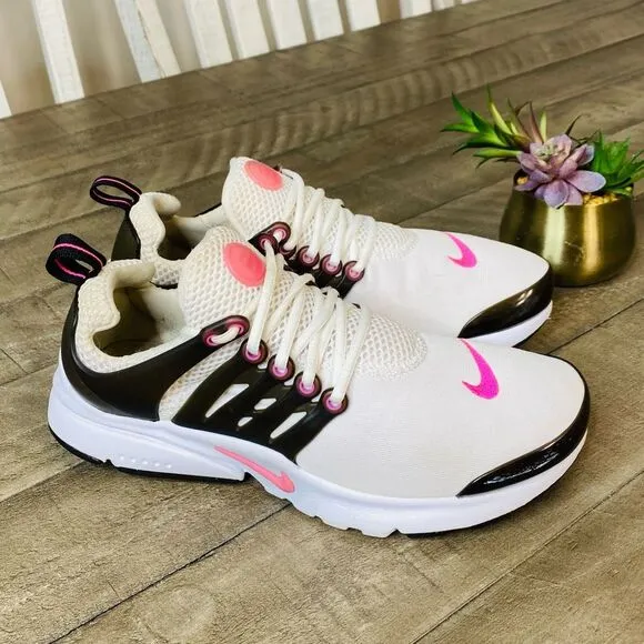 Nike Air Presto GS 'WHITE PINK BLAST' Athletic Sneakers 5 Youth