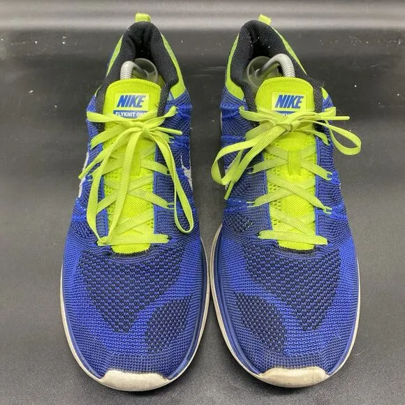 Nike Flyknit Lunar One Game Royal Volt Sz 12 Men's Shoes 554887-410
