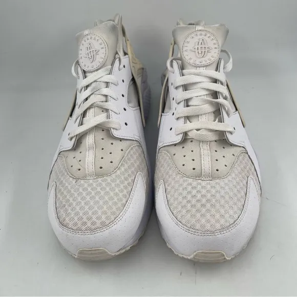 Nike Mens Air Huarache Utility Triple White Pure Platinum Running Shoe - Size 14