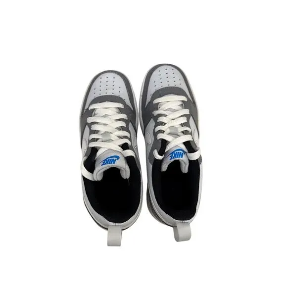 Nike Shoes Court Borough Low 'Recraft' White Grey Blue Sneakers Size Youth 4