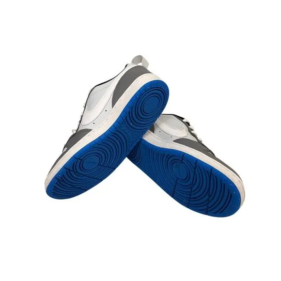 Nike Shoes Court Borough Low 'Recraft' White Grey Blue Sneakers Size Youth 4