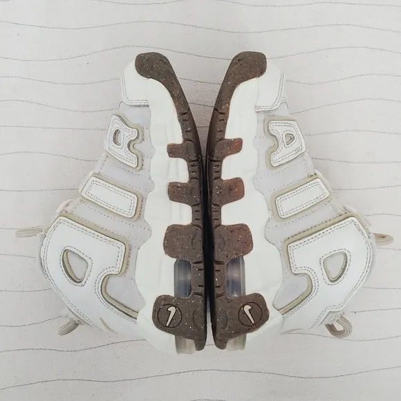 Nike Youth Air More Uptempo Mid Coconut Milk Team Gold Shoes DX1940-100 Size 11C