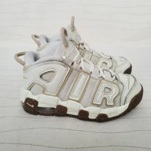 Nike Youth Air More Uptempo Mid Coconut Milk Team Gold Shoes DX1940-100 Size 11C