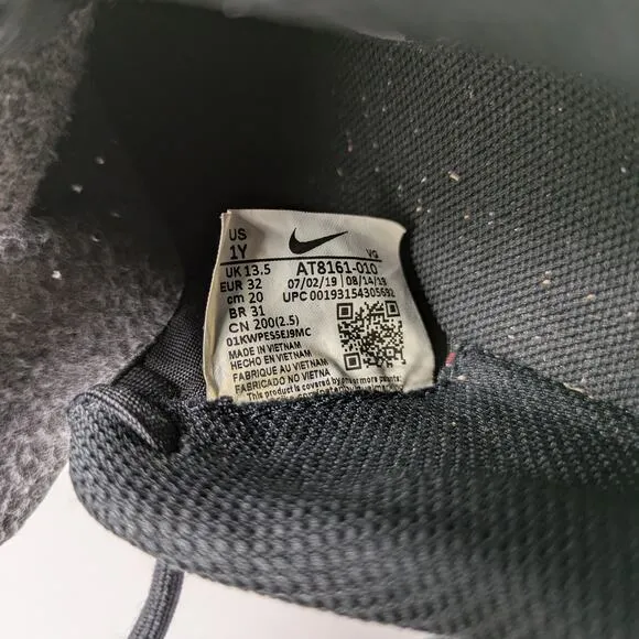 Nike Youth Cleats Size 1 Soccer Vapor 13 Mercurial Black AT8161-010 Black EUR 32