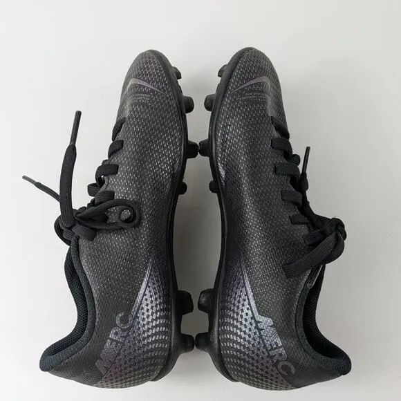 Nike Youth Cleats Size 1 Soccer Vapor 13 Mercurial Black AT8161-010 Black EUR 32