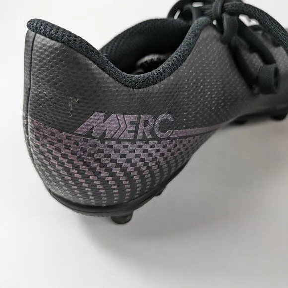 Nike Youth Cleats Size 1 Soccer Vapor 13 Mercurial Black AT8161-010 Black EUR 32