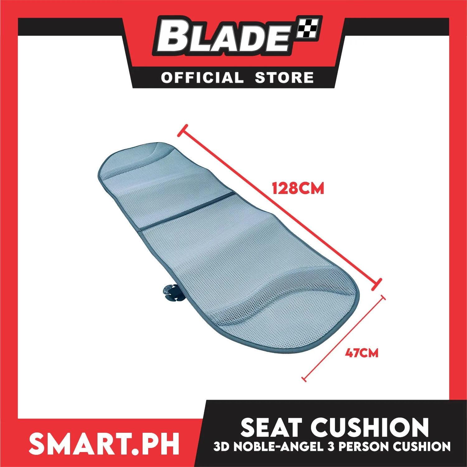 Noble Angel 3D Car Seat Cushion Universal Rear Three-person (Gray)