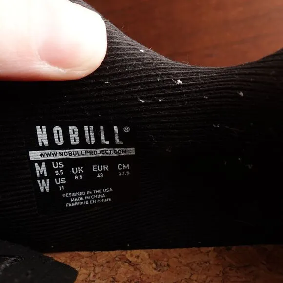 NOBULL Sneakers Unisex SZ M9.5 W11 Outwork BLK Midnight Palm Athletic Shoes READ