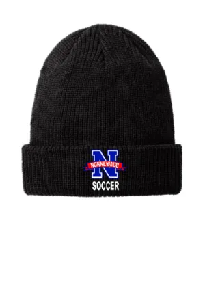 Nonnewaug Soccer  embroidered chunky knit beanie