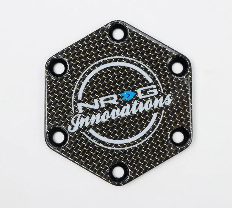 NRG STR-640CF/CG Carbon Fiber with Chrome Gold Texalium Fabrics Horn Delete Button