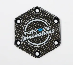 NRG STR-640CF/CG Carbon Fiber with Chrome Gold Texalium Fabrics Horn Delete Button