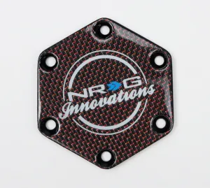 NRG STR-640CF/RD Carbon Fiber with Red Texalium Fabrics Horn Delete Button