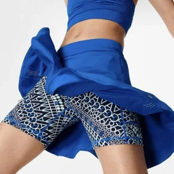 NWT Sweaty Betty Blue Volley Tennis Skirt/Skort