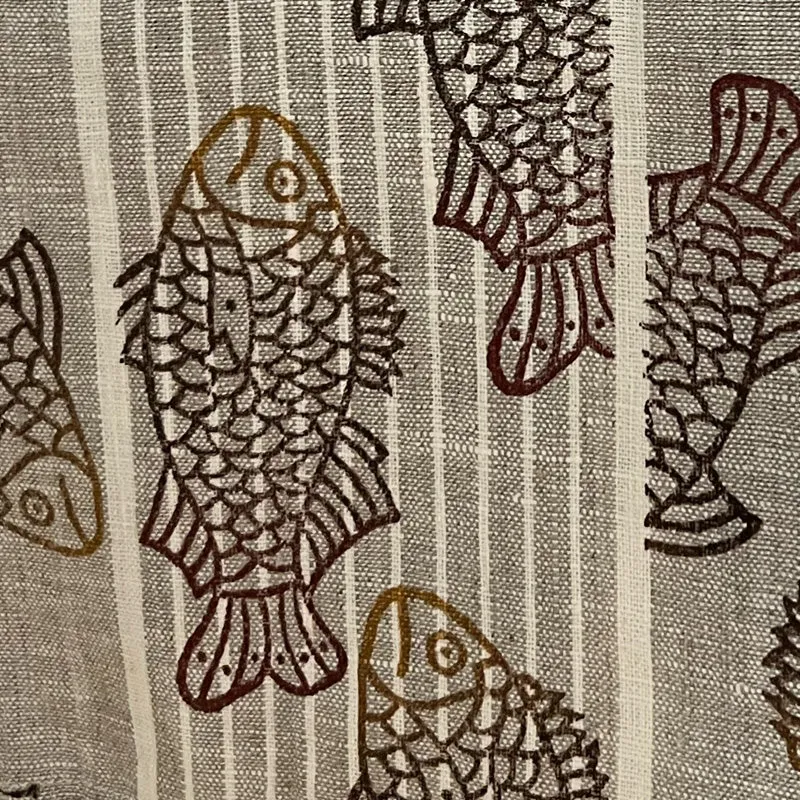 October Tea Towel - Salmon Run