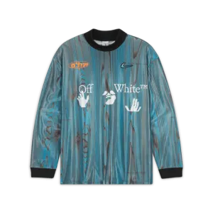 OFF-WHITE x Nike "001" Soccer Jersey Blue