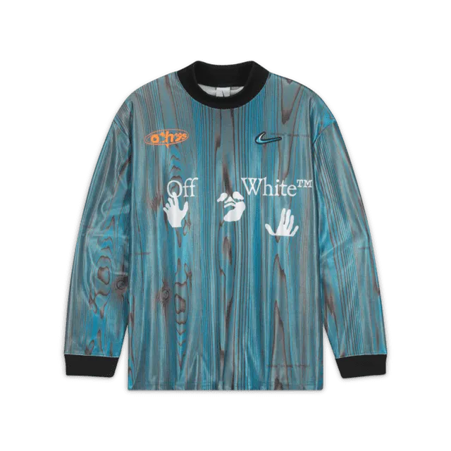 OFF-WHITE x Nike "001" Soccer Jersey Blue