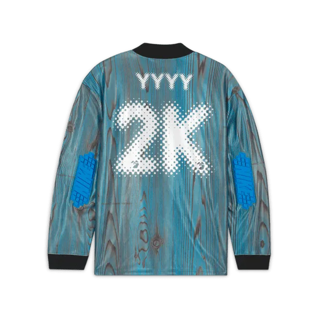 OFF-WHITE x Nike "001" Soccer Jersey Blue