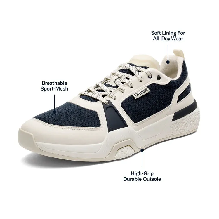 Olukai Men's ‘Anau Court Shoe - Indigo/Bright White