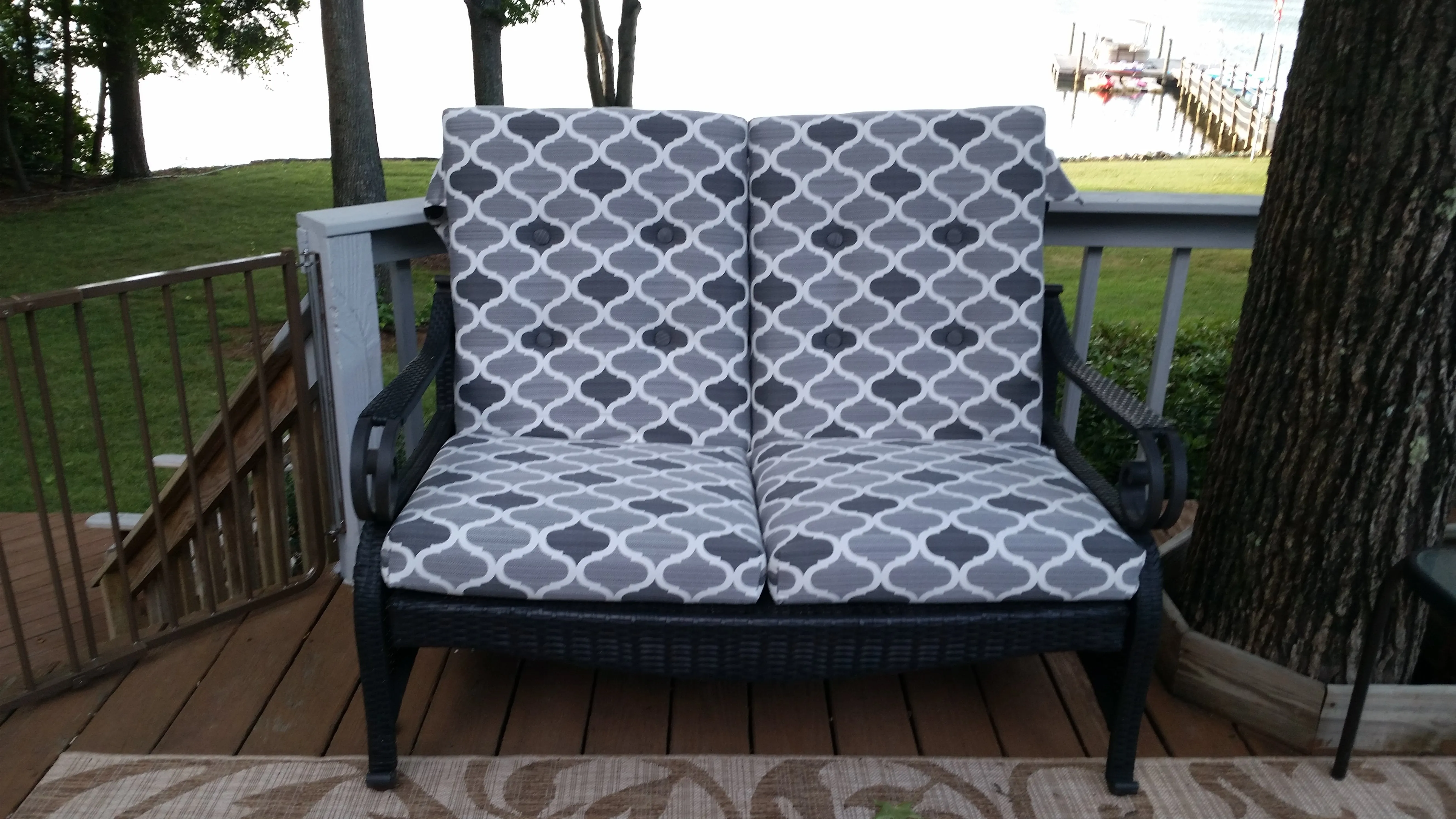 Outside Fire Pit Cushion Covers - Sunbrella Fabric Cushion Covers - Replacement Covers
