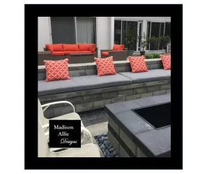 Outside Fire Pit Cushion Covers - Sunbrella Fabric Cushion Covers - Replacement Covers