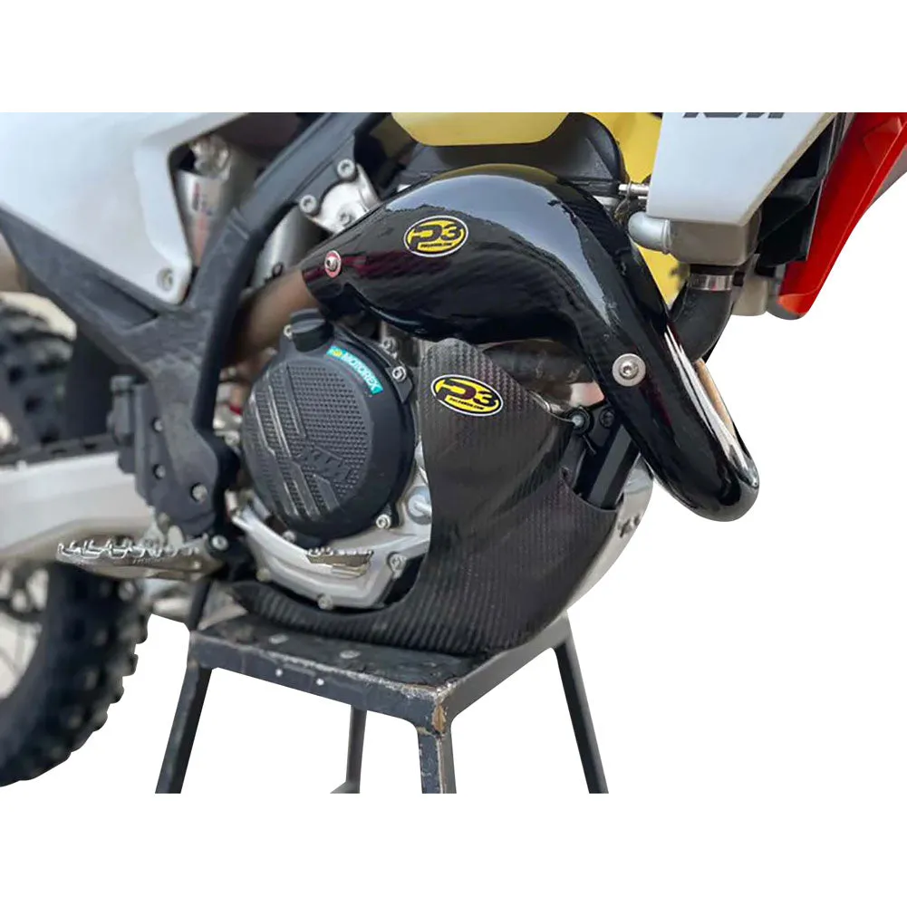 P3 Carbon Skid Plate with Linkage Guard Black