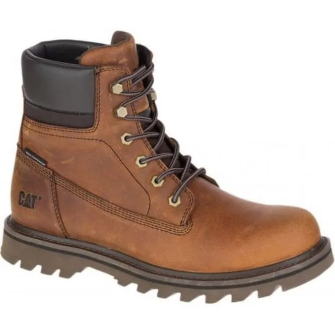 P721722 CAT Deplete WP Lace Up Boot Brown