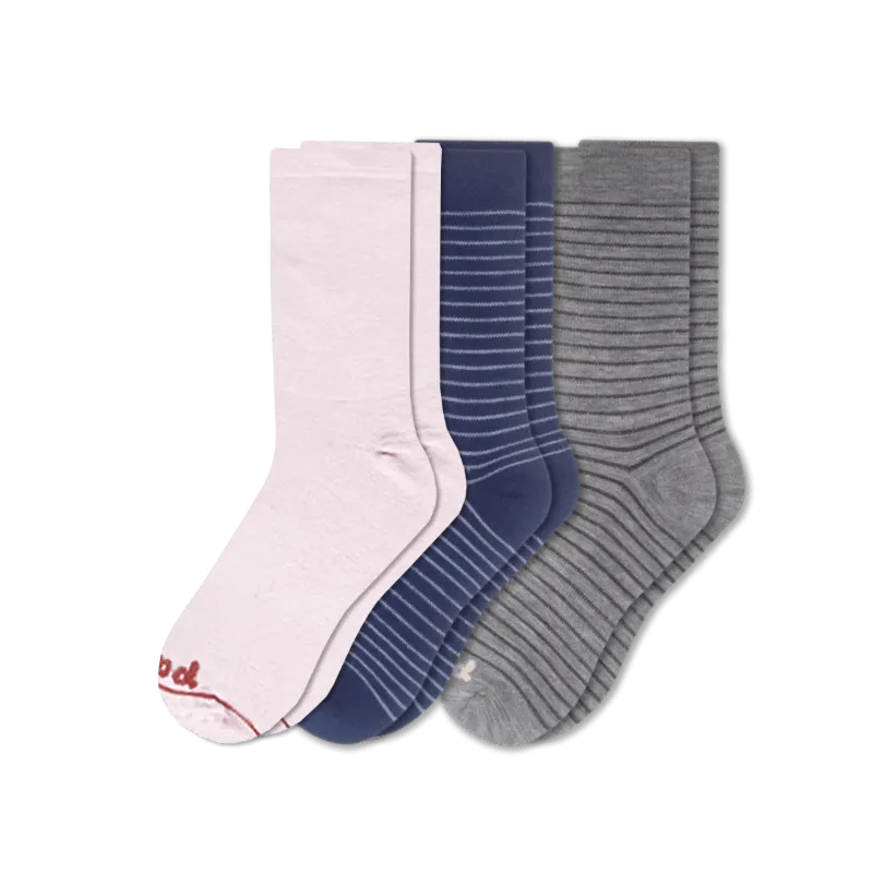 Pacas Womens Lightweight Alpaca Crew Socks 3-Pack