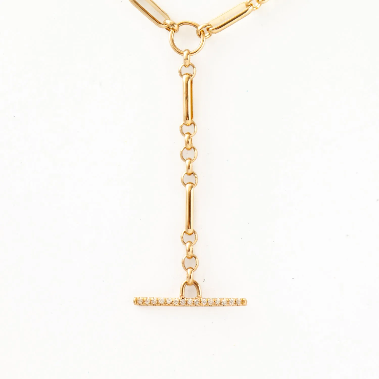 Pavé Toggle Lariat Necklace