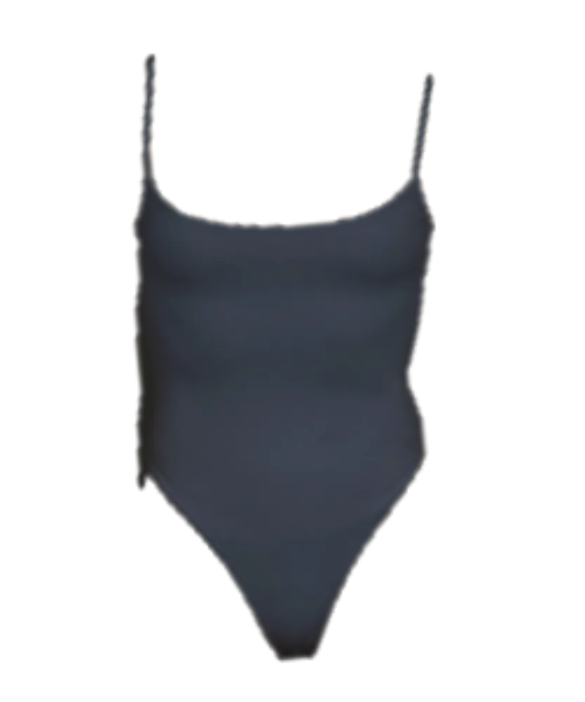 Perla Adjustable Strap Bodysuit - Black