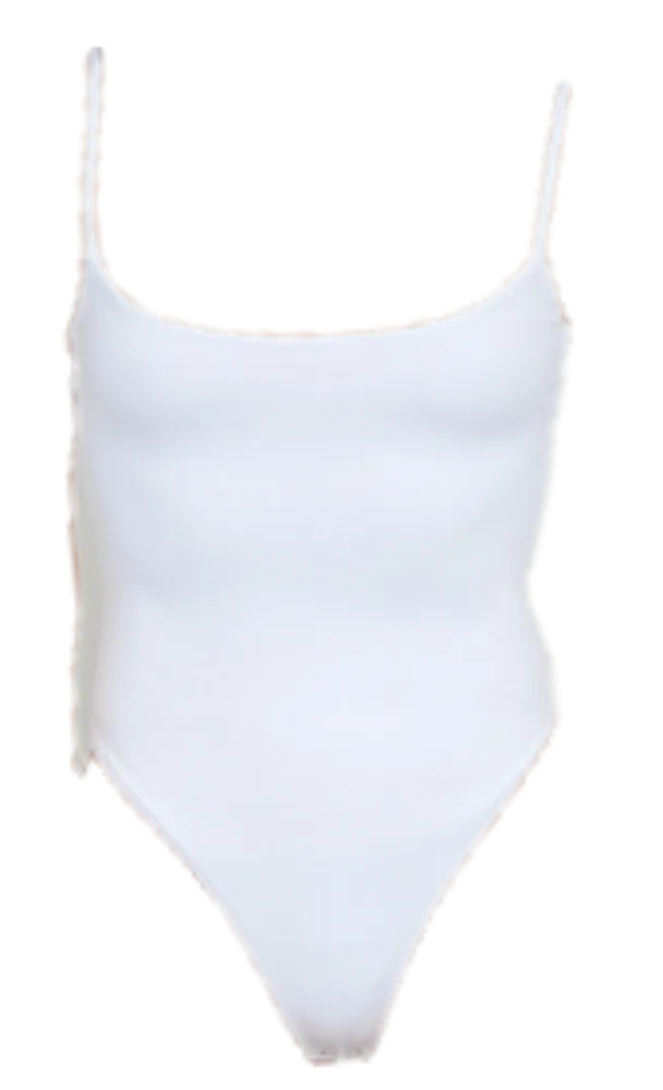 Perla Adjustable Strap Bodysuit - White
