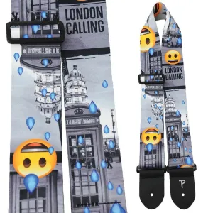 Perri's Emoji Polyester Guitar Strap ~ London Calling