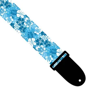 Perris Ukulele Strap ~ Blue Flower