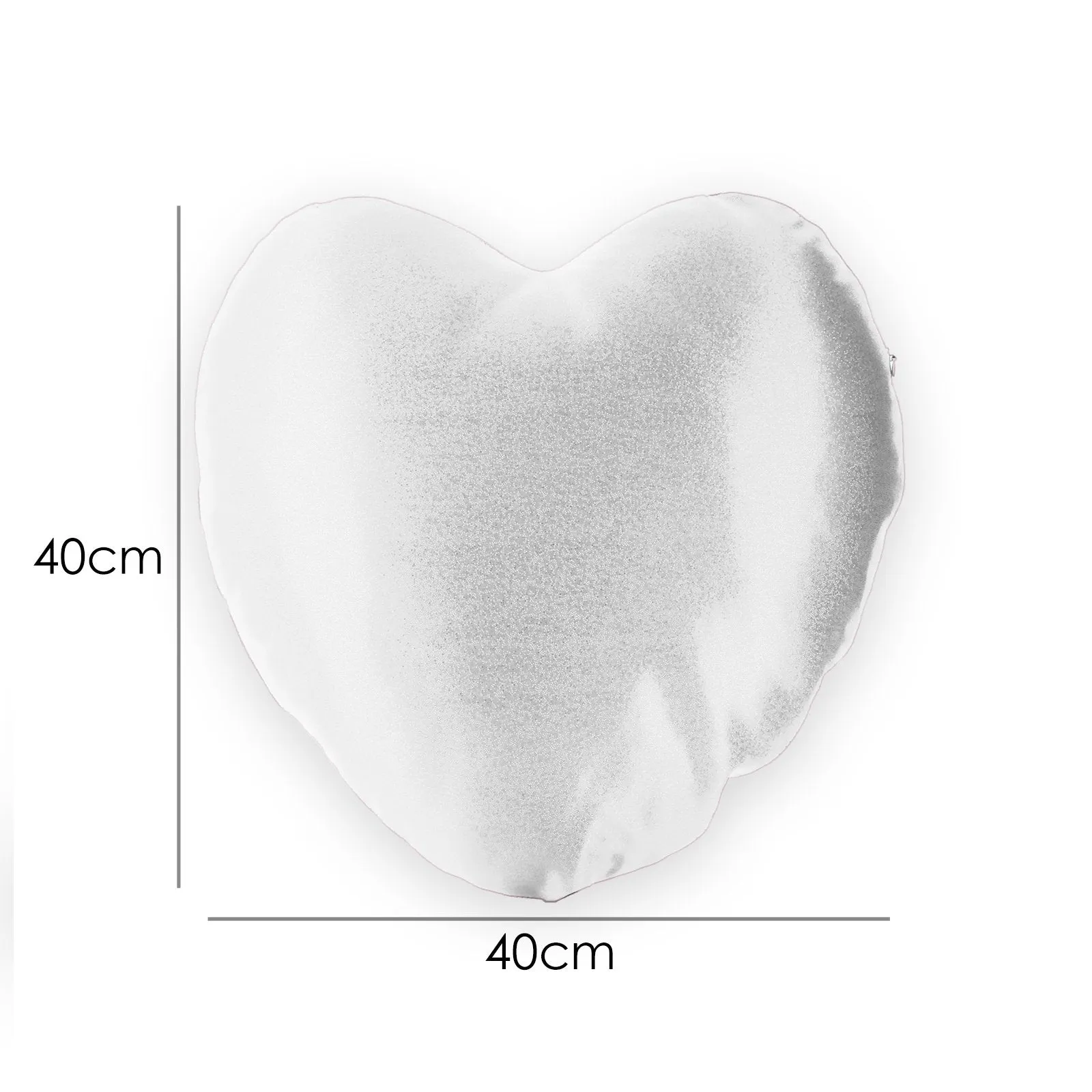 Personalised Glitter Heart Cushion with Cute Text and Light Brown Hair White Dress Ballerina