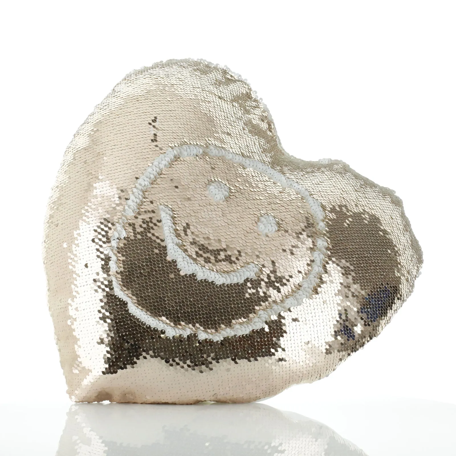 Personalised Sequin Heart Cushion with Welcoming Text and Climbing Mum and Baby Koalas